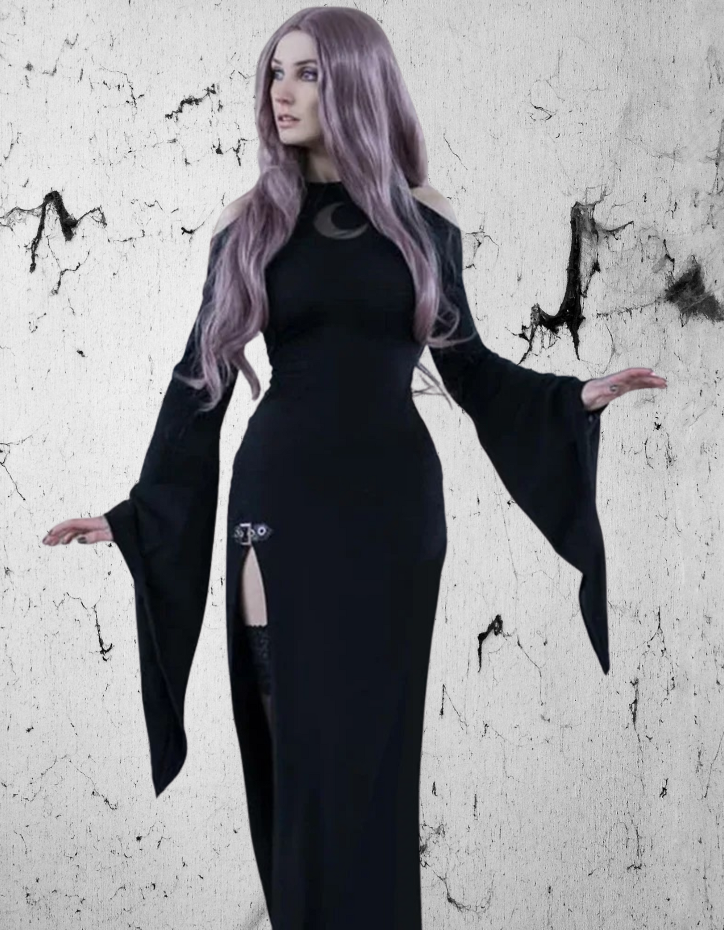Sukienka Gotycka z księżycem Goth-Wicca
